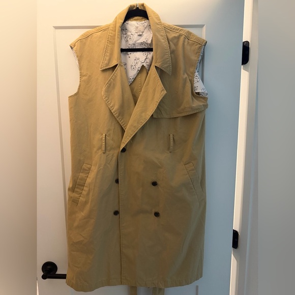 A New Day Tan Sleeveless Trench Coat - Picture 5 of 6